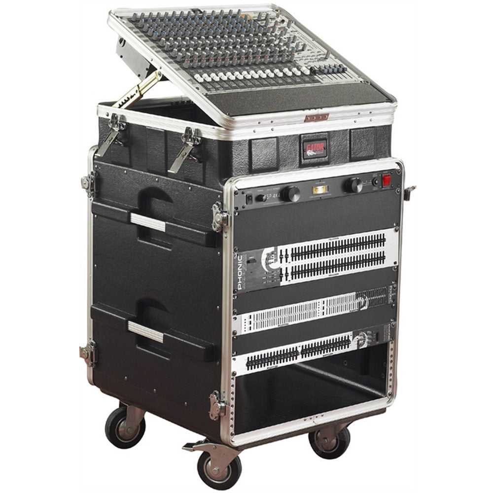 Gator GRC-10X12 PU Polyethylene Pop-Up Console Rack with 10-Space Top over 12-Space Bottom