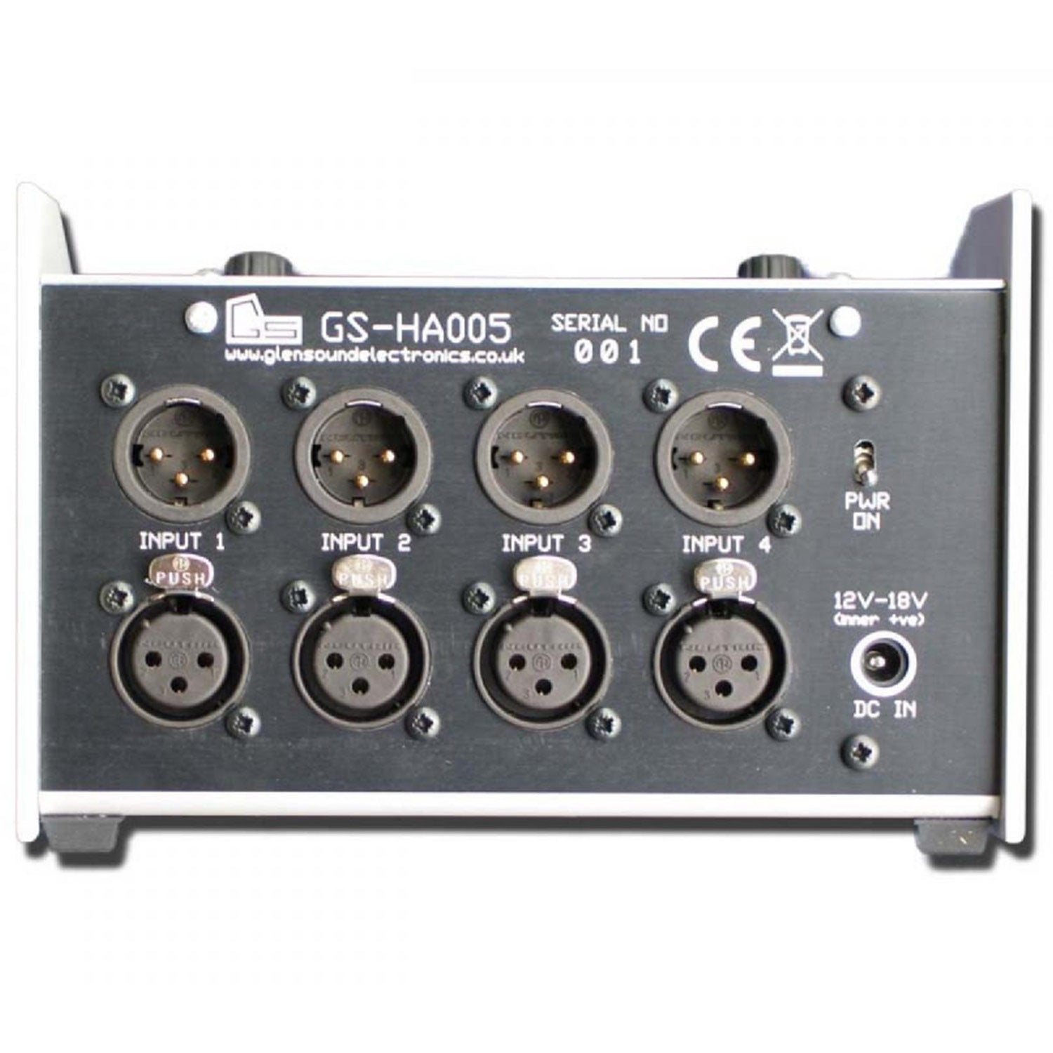 Glensound GS-HA005 - Twin Headphone Amplifier With Four Inputs