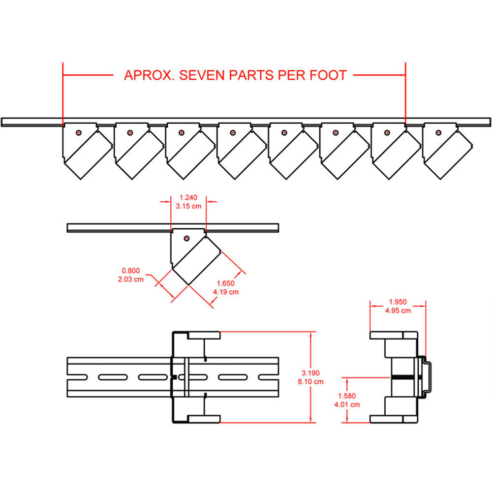 RDL DRA-35S Stick-On DIN Rail Adapter