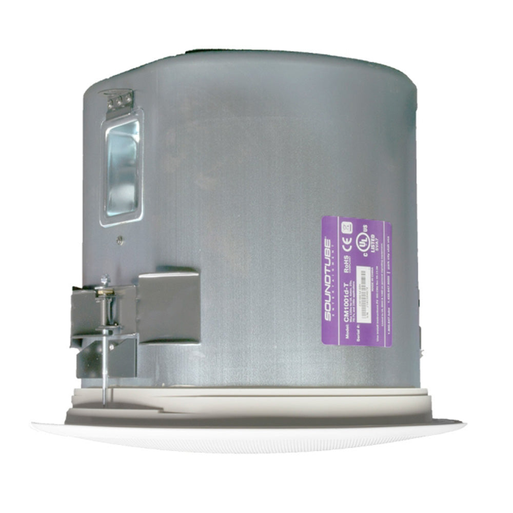 Soundtube CM1001D-T-WH - 10-Inch In-Ceiling Subwoofer with Deep Can and Transformer (White)