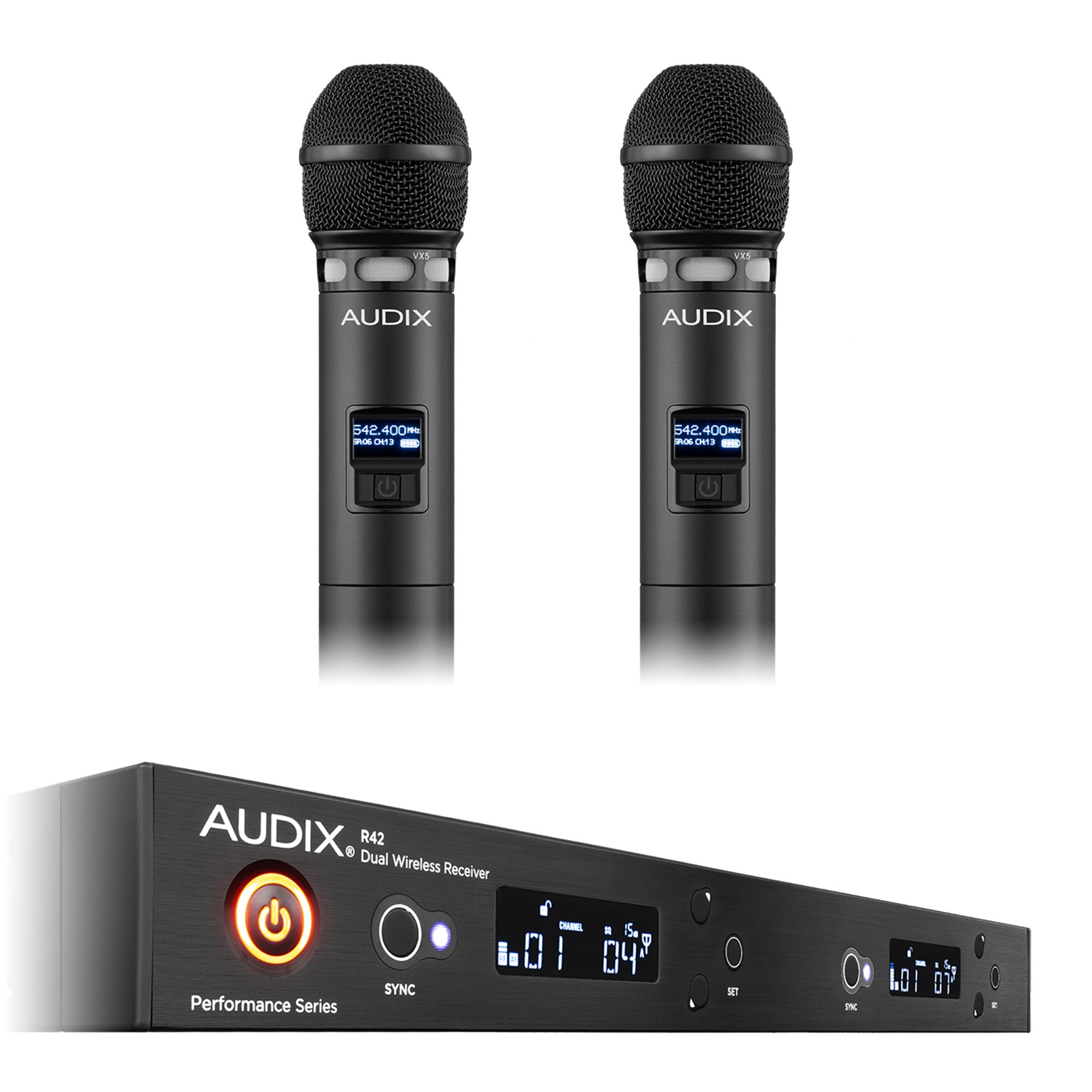 Audix AP42 VX5 Dual Handheld Wireless System (B Band / 554-586 MHz)