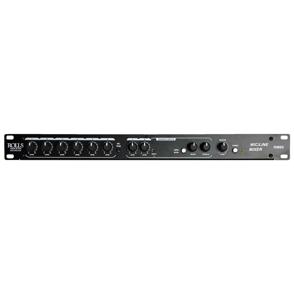 Rolls RM89 - 8-Channel Install Mic / Line Mixer