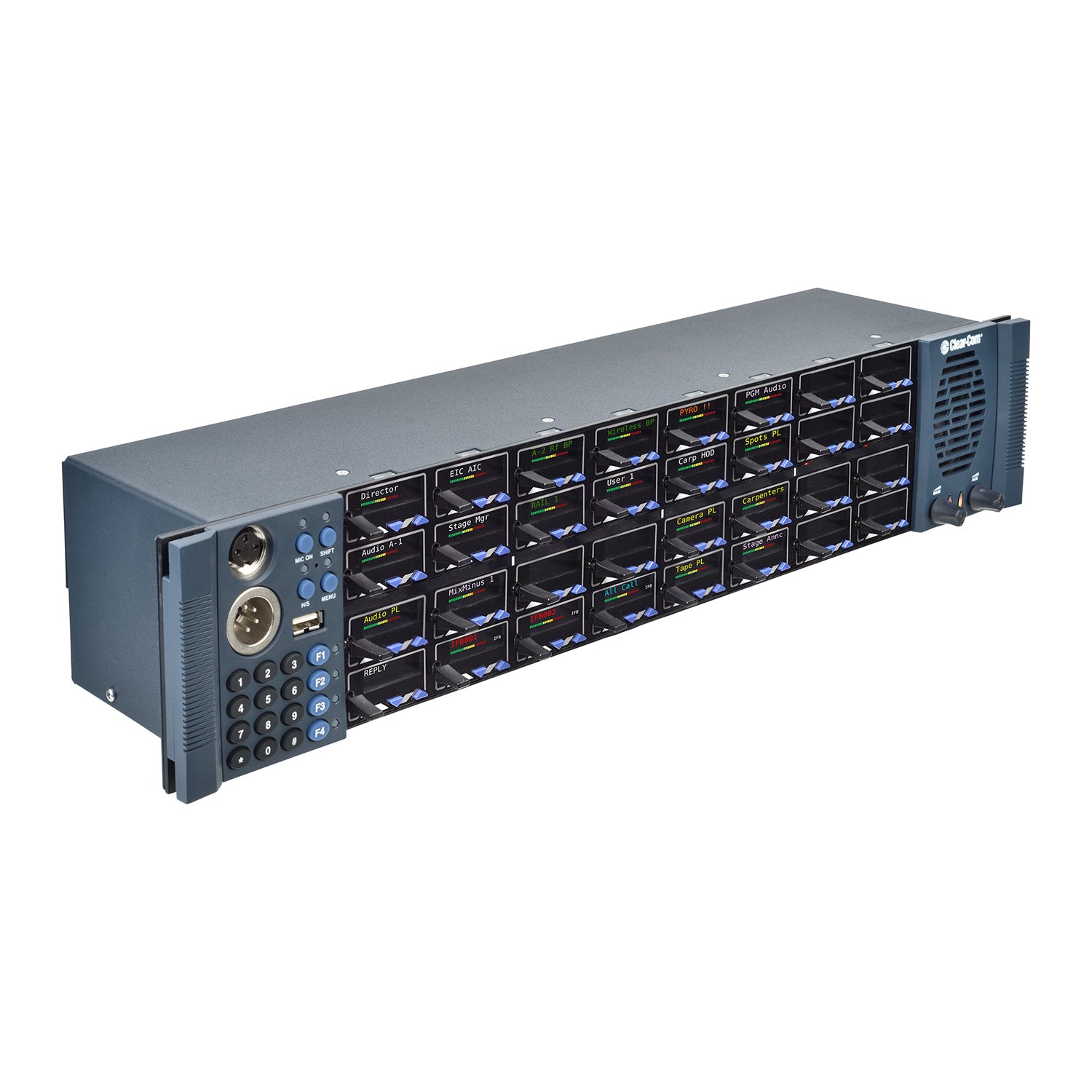 Clear-Com VI-PNLB-32L-X5 - 32-Lever IrisX Key Panel for Eclipse HX or Arcadia (XLR5F)