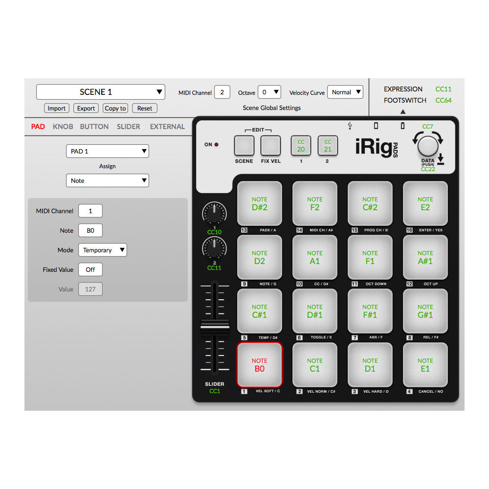 IK Multimedia iRig Pads - Controller for iOS or Computers