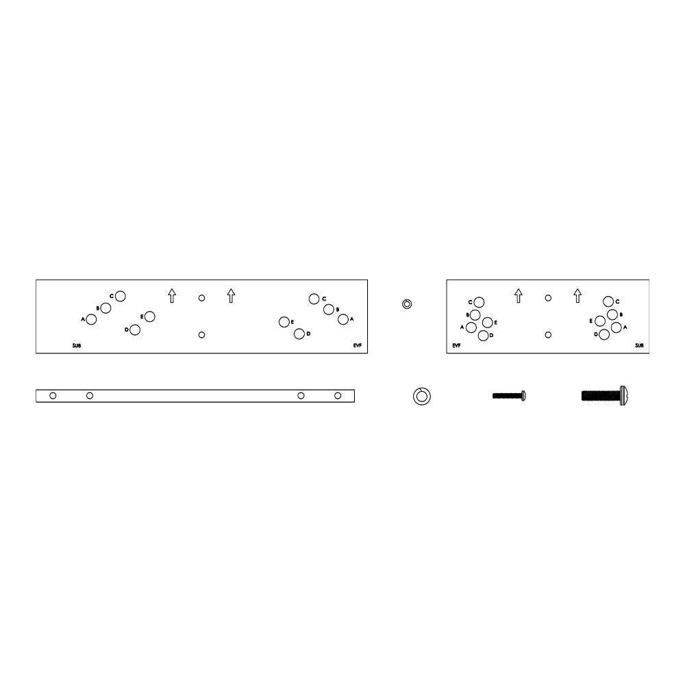 Electro-Voice VRK-2W - Vertical Speaker to Subwoofer Rigging Kit for EVF Series (White)