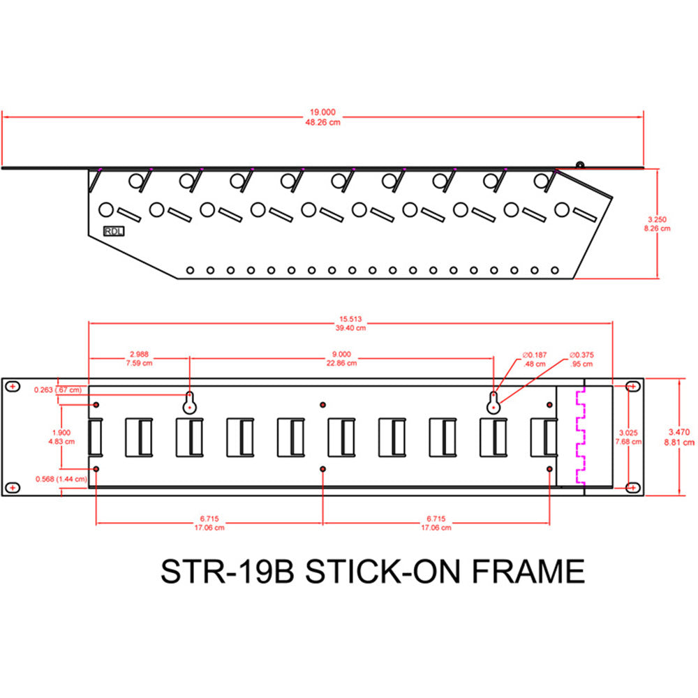 RDL STR-19B Stick-On Series Racking System - 10 Modules