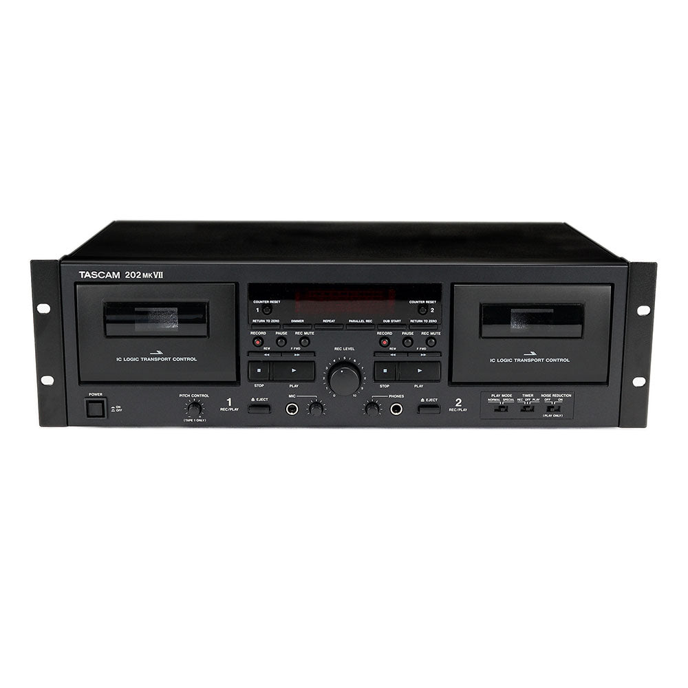 Tascam 202 MKVII Double Cassette Deck with USB Port