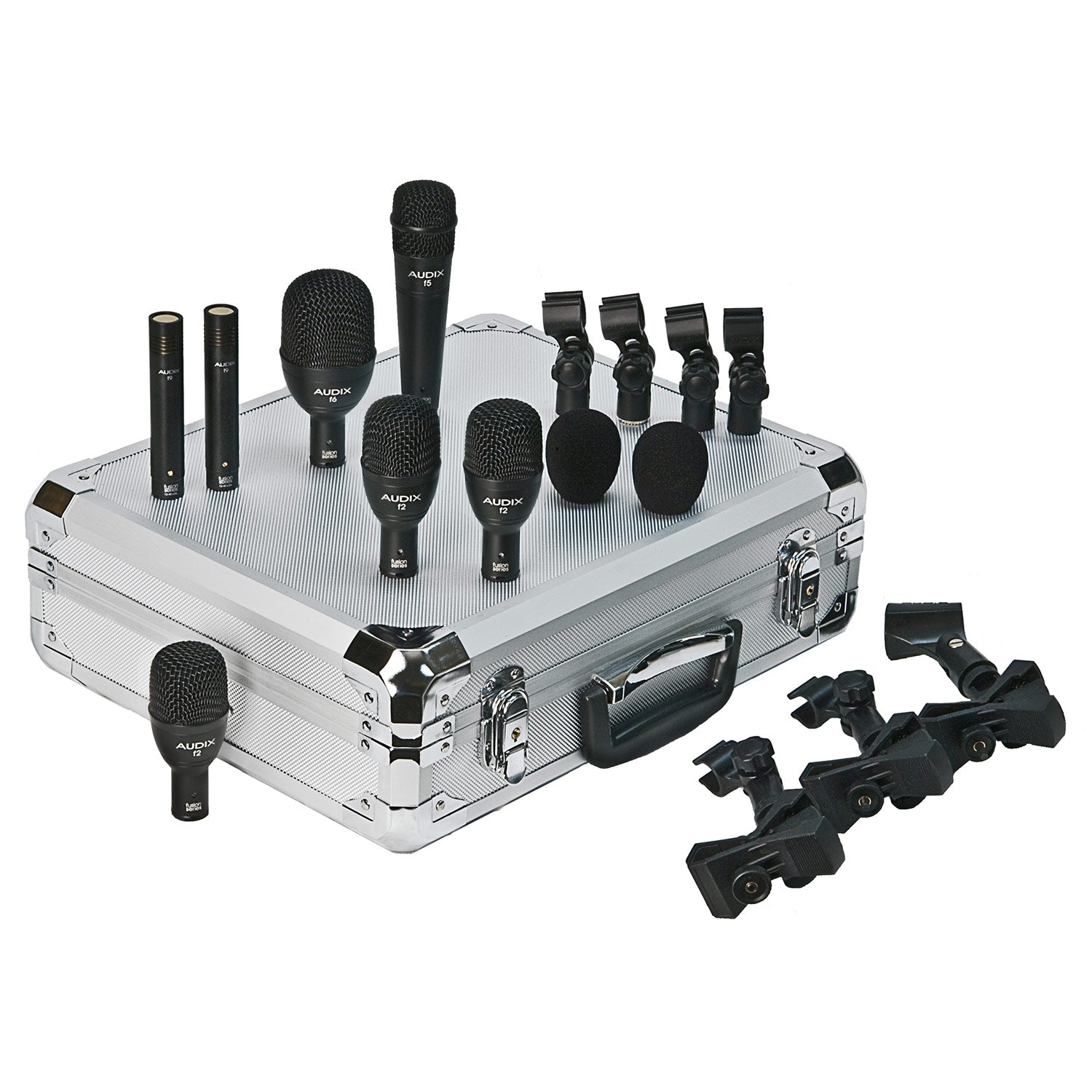 Audix FP7 7 Piece Drum Microphone Kit Featuring (1) F5, (3) F2, (1) F6, And (2) F9