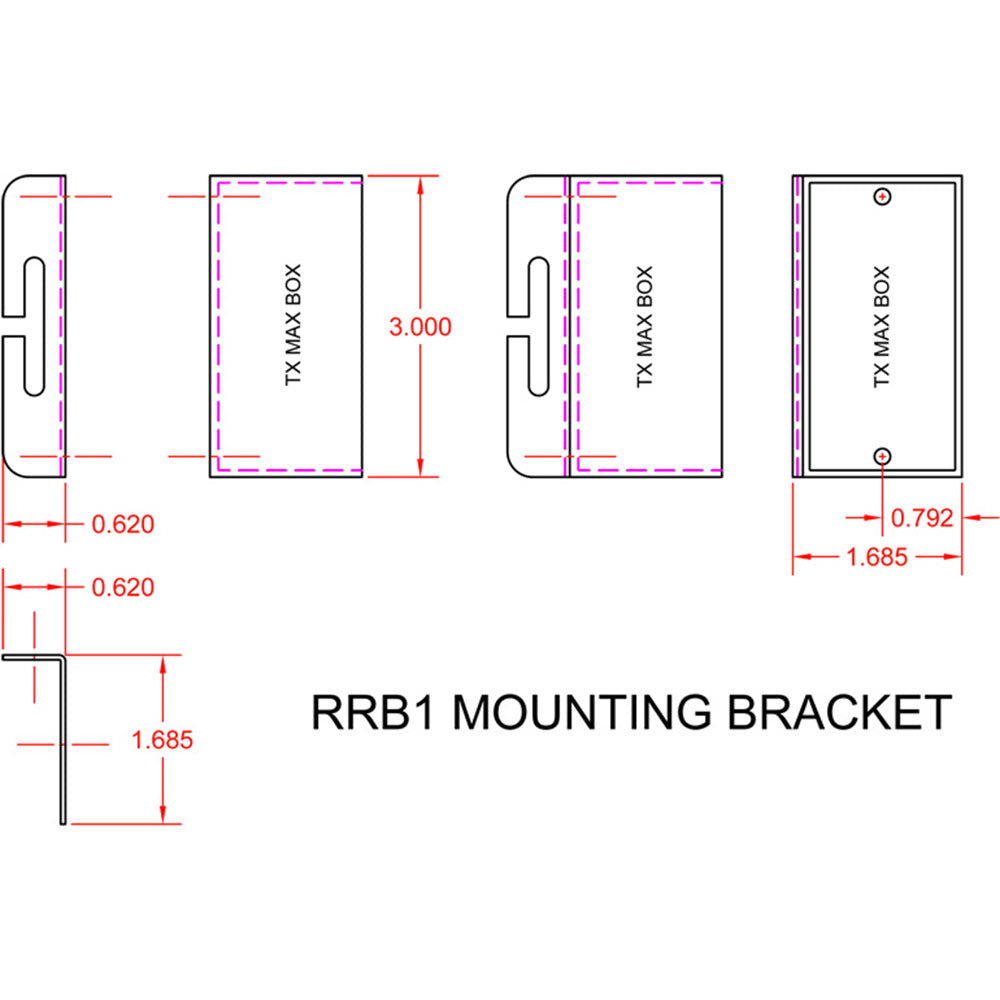 RDL TX-RRB1 Rear rack rail mounting kit for any TX series module