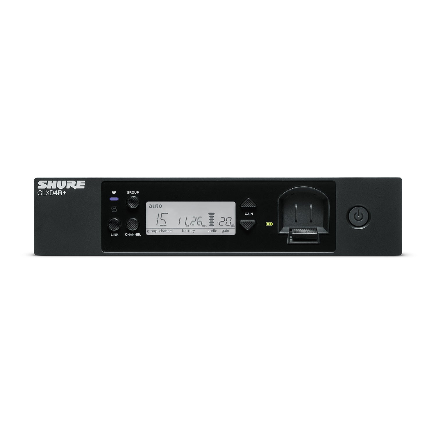 Shure GLXD4R+ - Digital Wireless Dual Band Half-Rack Receiver