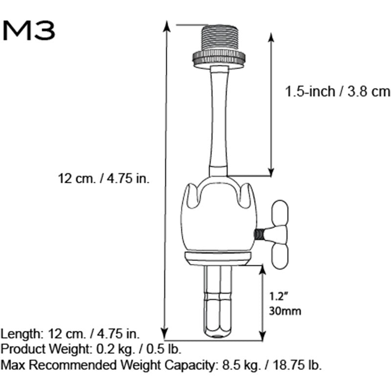 Triad-Orbit M3 Long Stem Adaptor