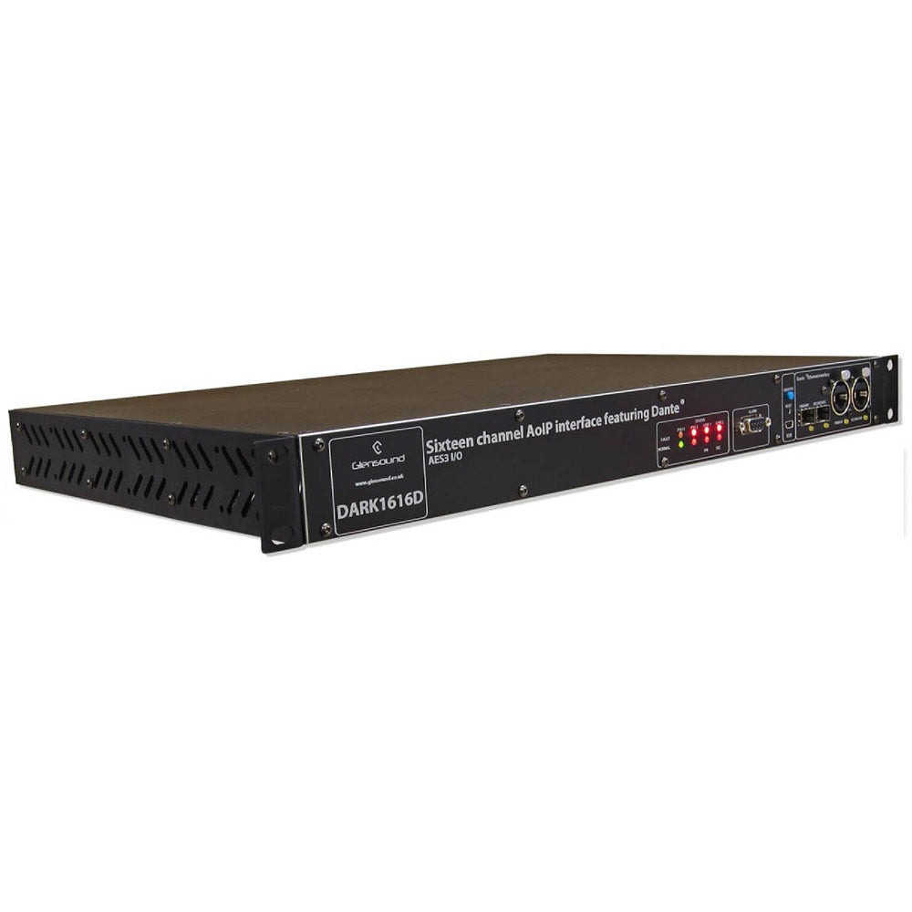 Glensound DARK1616D - Dante/AES67 Network Audio 8x AES3 Inputs 8x AES3 Outputs interface