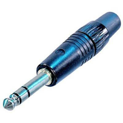 Neutrik NP3C/B 3-Conductor 1/4" Stereo Phone plug in Black/Gold
