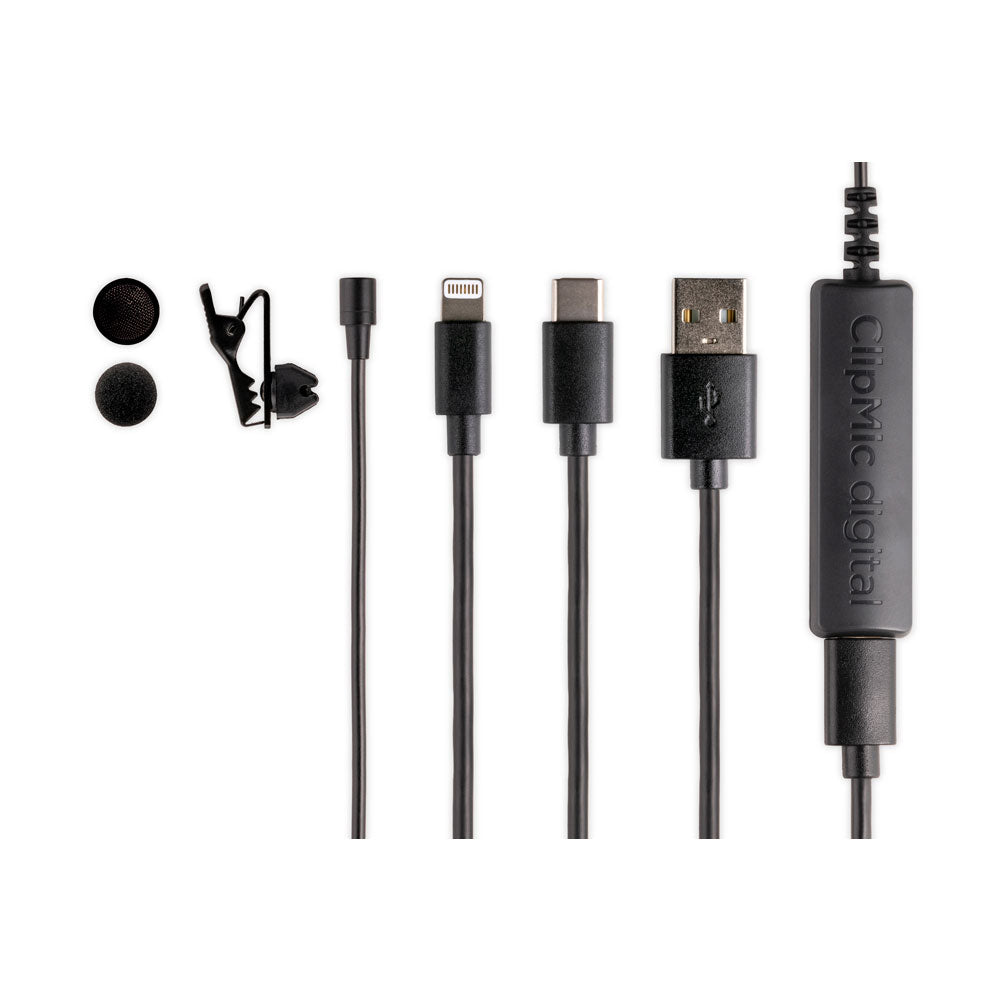 Apogee ClipMic Digital II - Digital Lavalier Microphone for Smartphones / Tablets / Computers