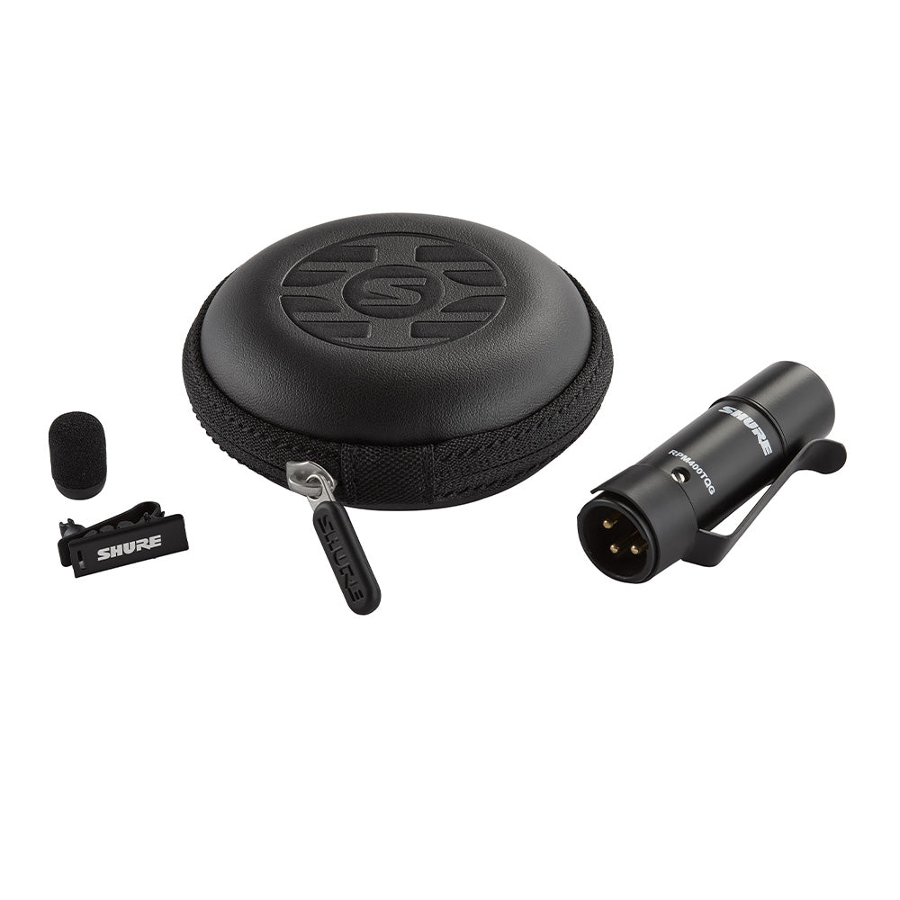 Shure UL4B/C-XLR-A - UniPlex Lavalier Microphone (Black / XLR Preamp)