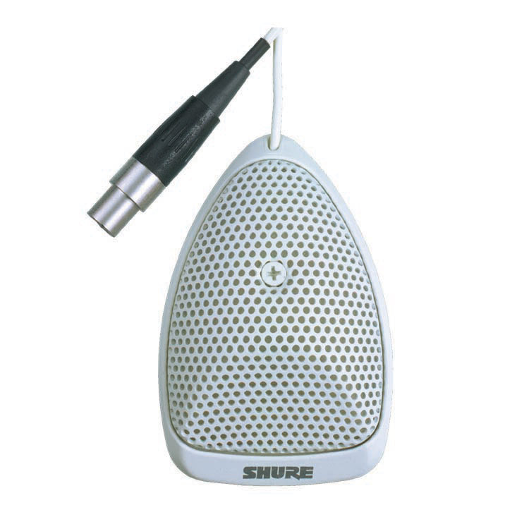 Shure MX391W-A/C Microflex Condenser Boundary Microphone (White, Cardioid)