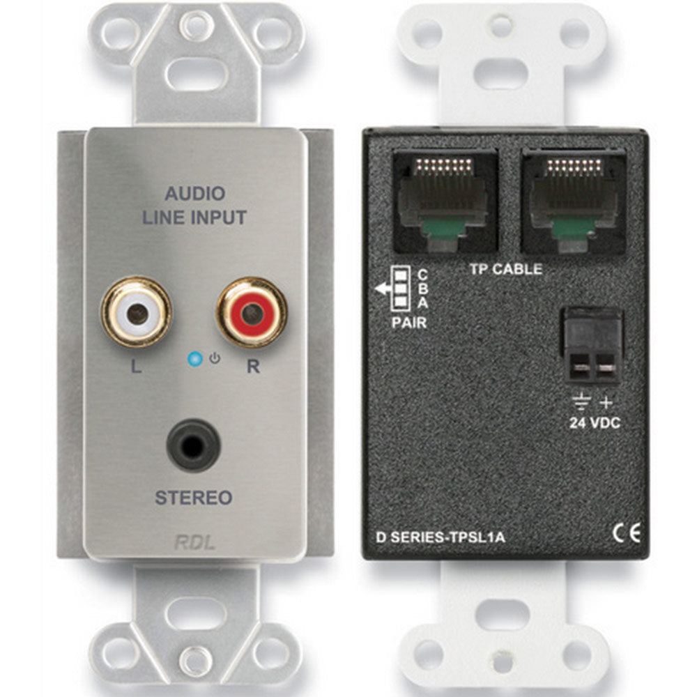 RDL DS-TPSL1A Decora Mount Active Format-A Sender - Mini/RCA Input (Stainless)