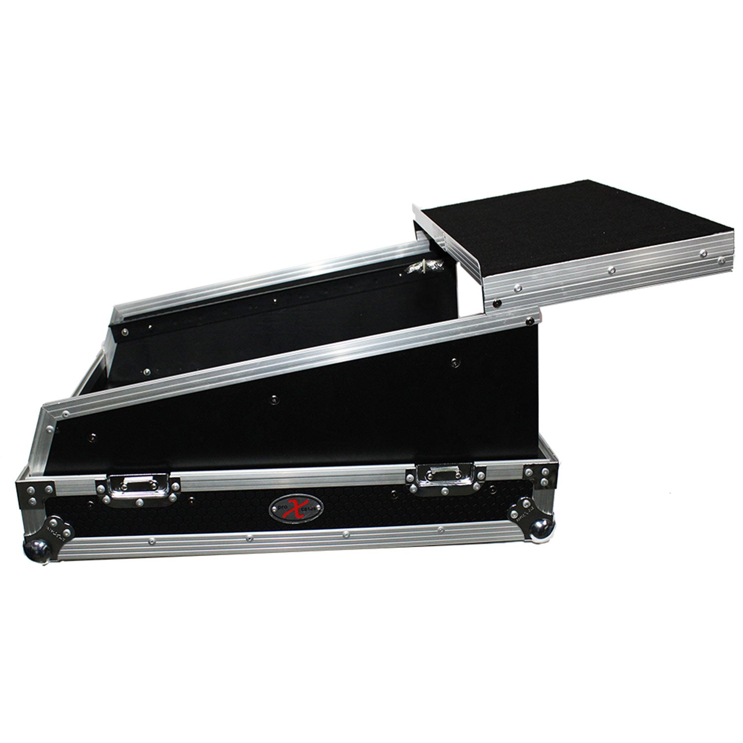 ProX XS-19MIX14ULTHW - Rack Mount 19" Mixer W/ 14U Slantpull Out Handle & Sliding Laptop Shelf