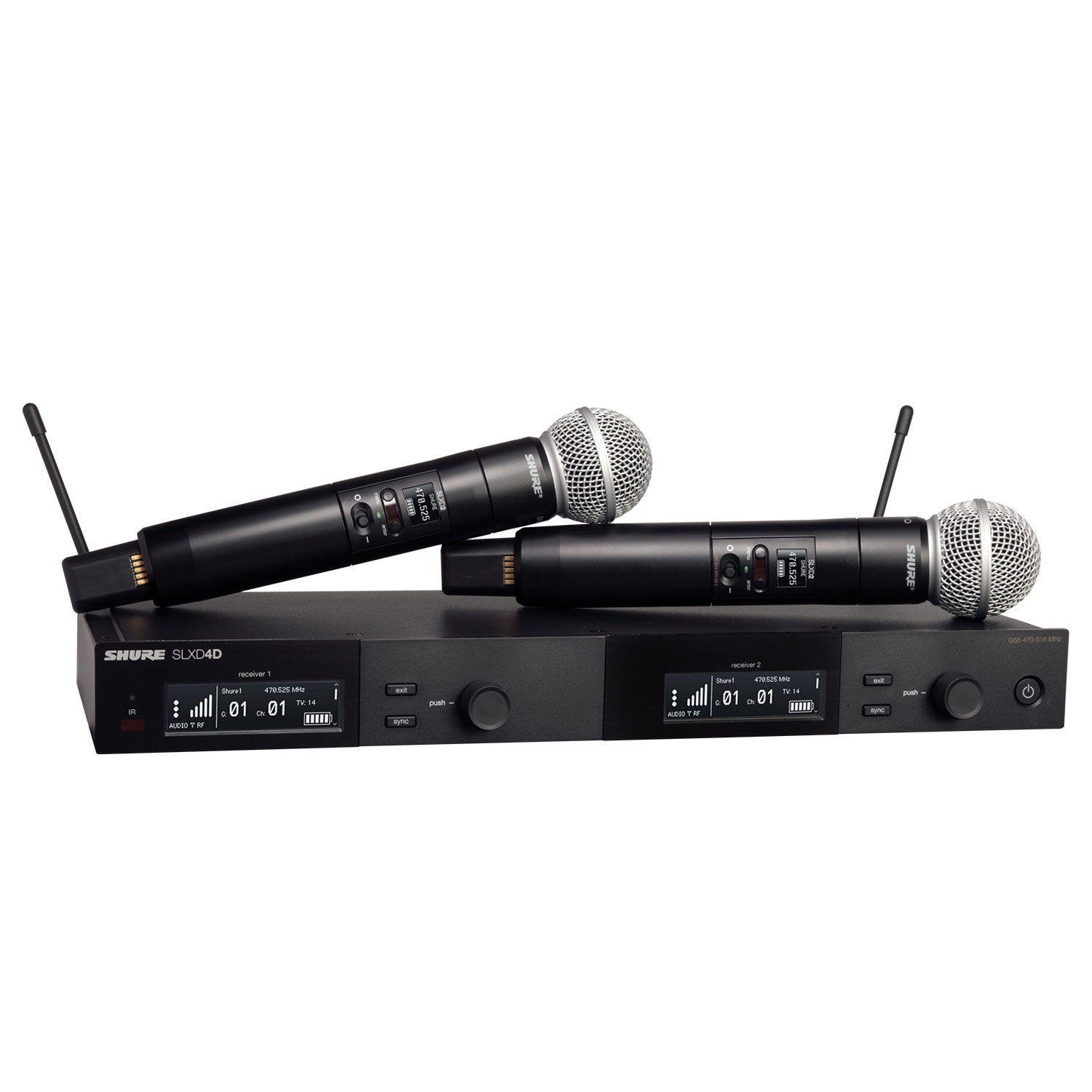 Shure SLXD24D/SM58 Handheld Wireless System with Dual SM58 (J52 Band / 558-616 MHz)