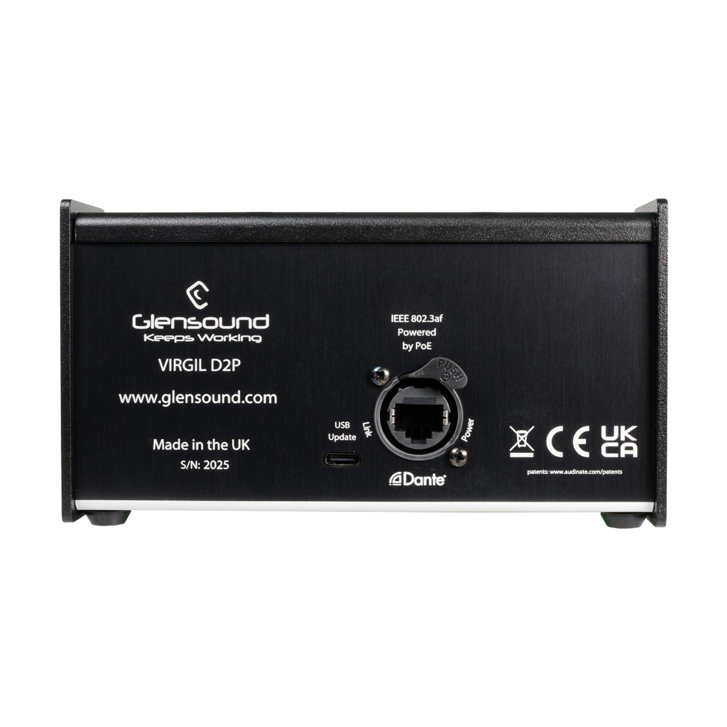 Glensound Virgil D2P - Twin Dante Desktop Headphone Amplifier