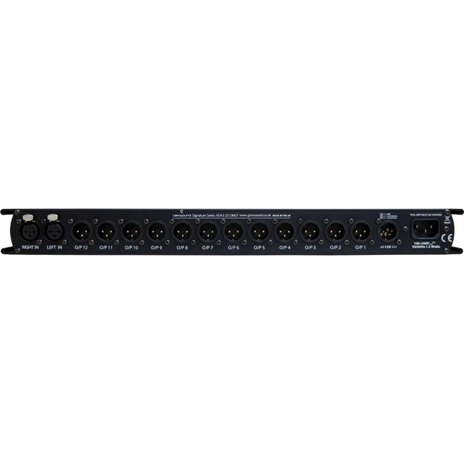 Glensound Signature ADA 2S12MGT - 1 Stereo In/12 Mono Outputs Transformer Isolated Distribution Amp