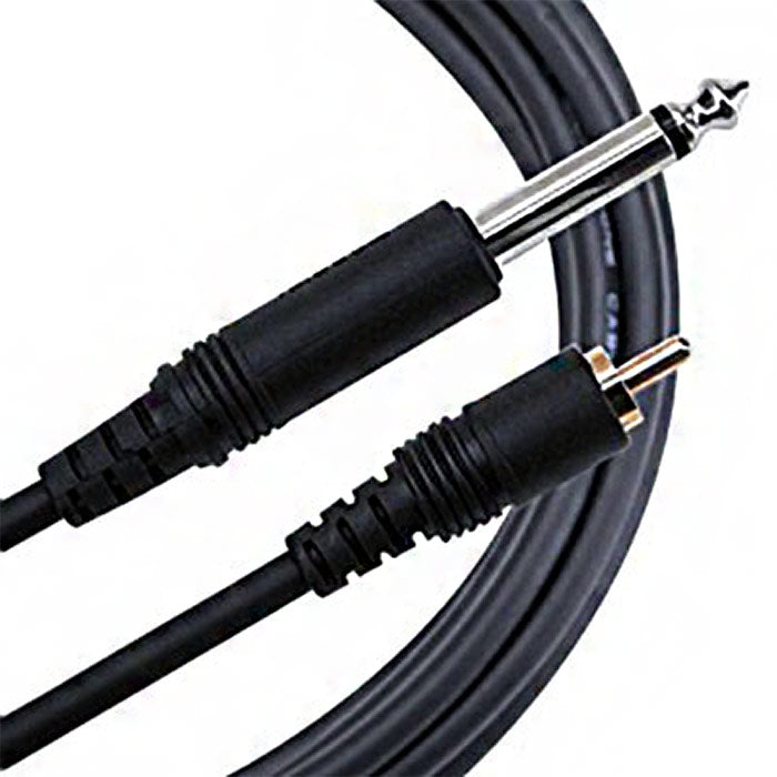 Mogami Pure Patch Molded RCA - 1/4" Mono Cable with Gold RCA Connectors - 15 feet