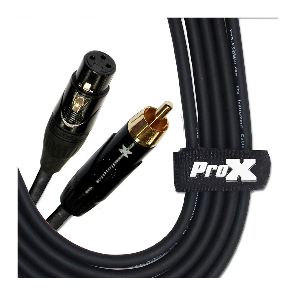 ProX XC-RXF03 3 Ft. Unbalanced RCA to XLR-F High Performance Audio Cable