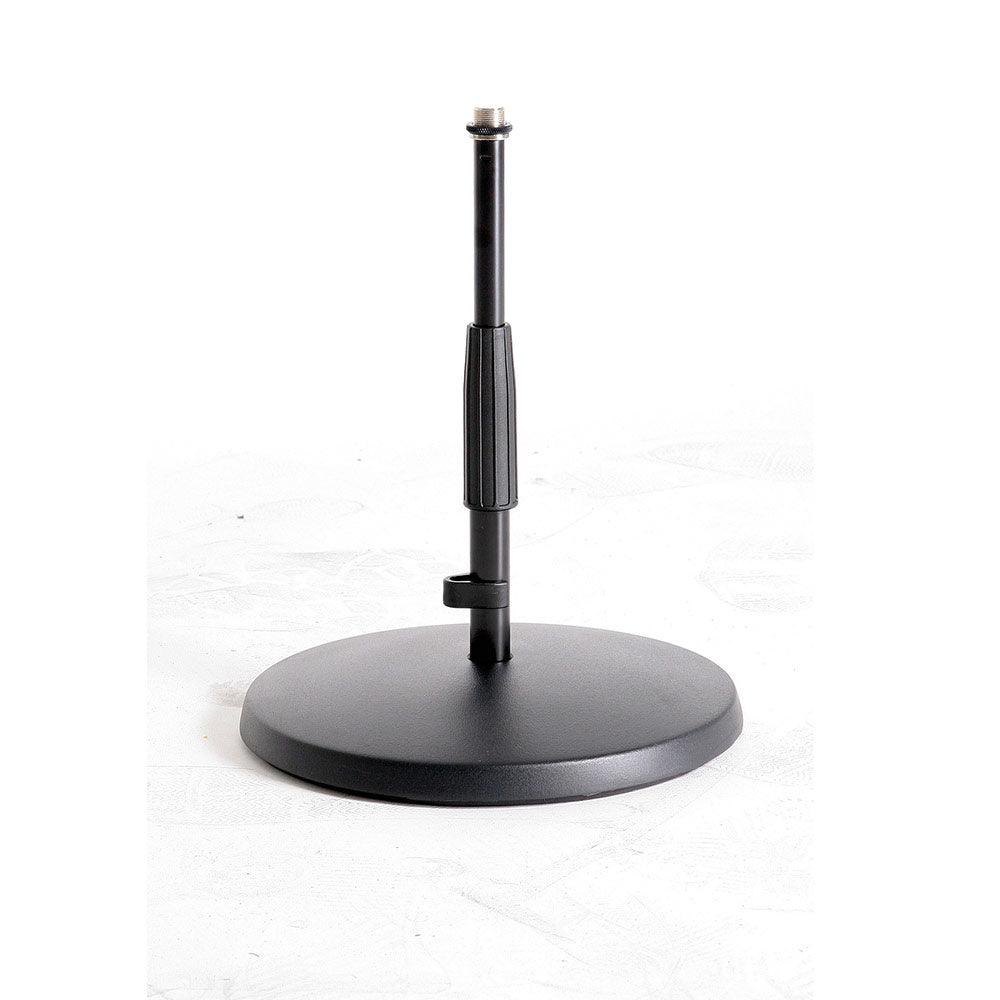 K + M 23320 Round Base 10 Inch Diameter Short 8 Inch to 13 Inch Adjustable Microphone Stand