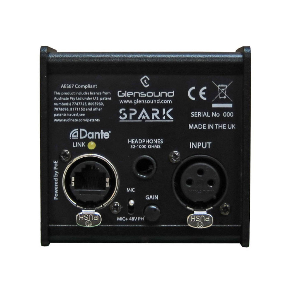 Glensound SPARK - Sub Compact Single User Commentary Unit with Dante