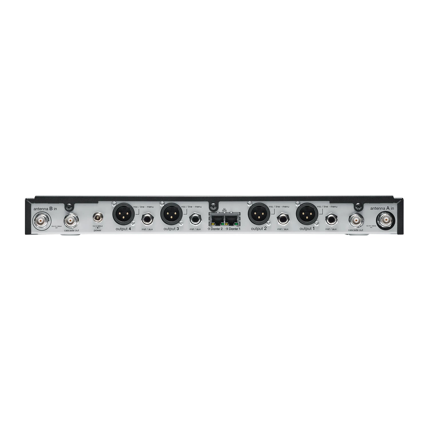 Shure SLXDQDAN+ - Quad Channel Receiver with Dante for SLX-D Systems (G57 Band / 470-616 MHz)