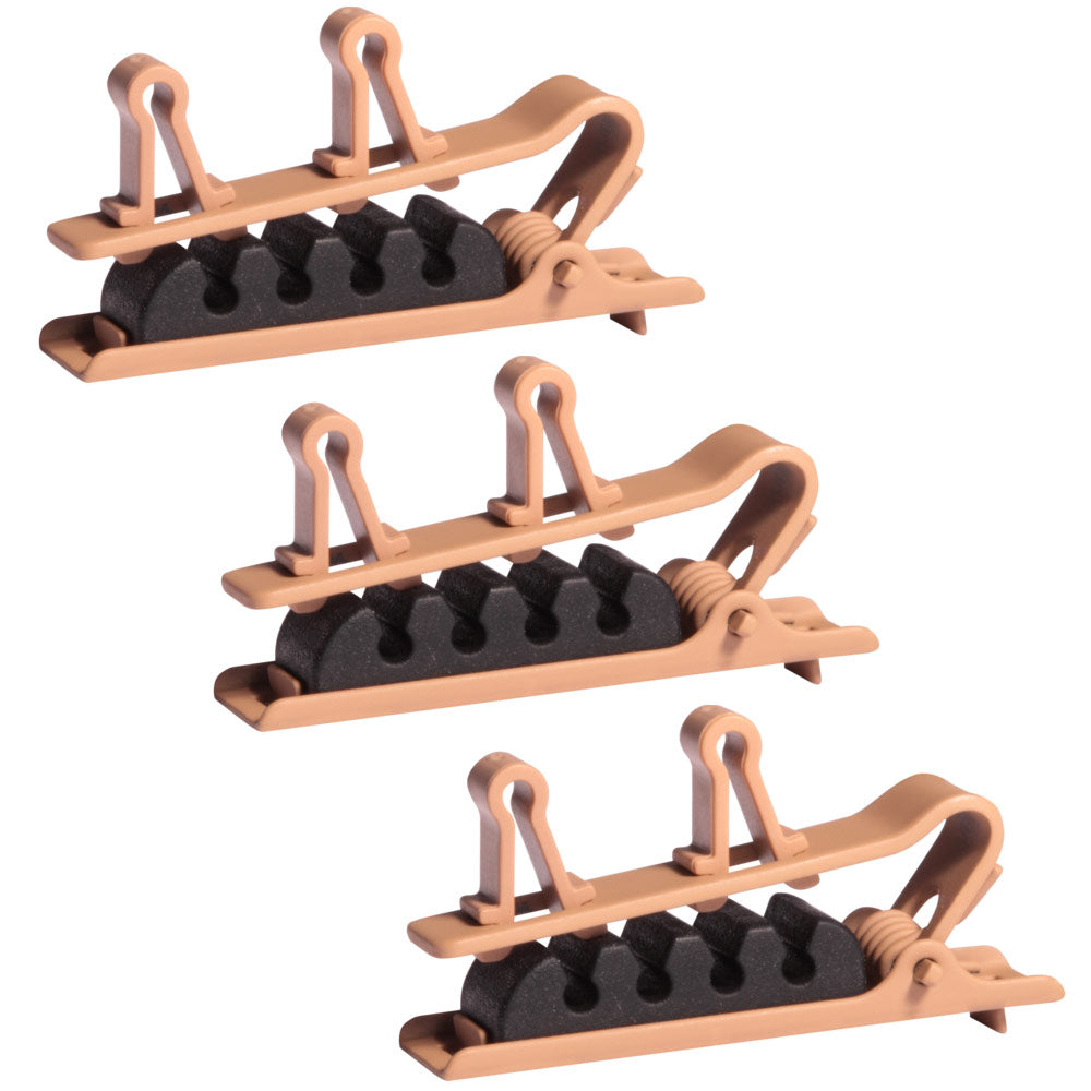 Shure RPM40TC/C - Dual Tie Clip, Cocoa, Qty. 3