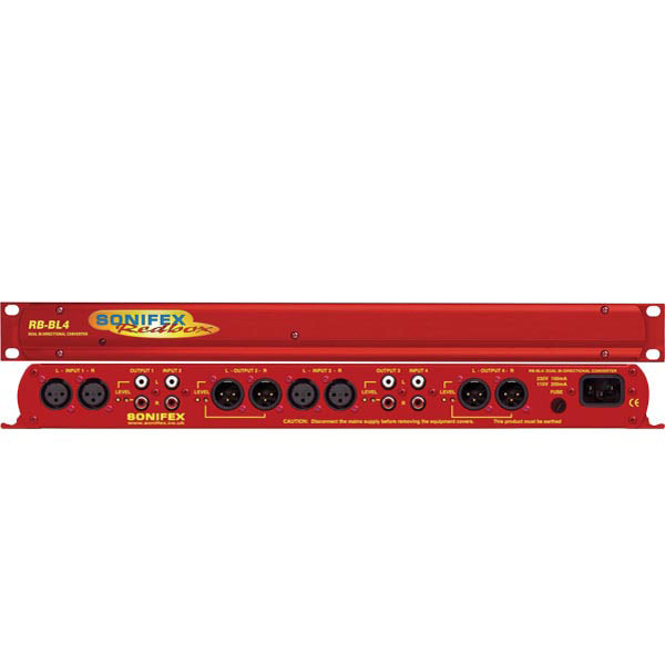 Sonifex RB-BL4 Dual Stereo Bi-Directional -10/+4 Unbalanced/Balanced Level Matching Converter
