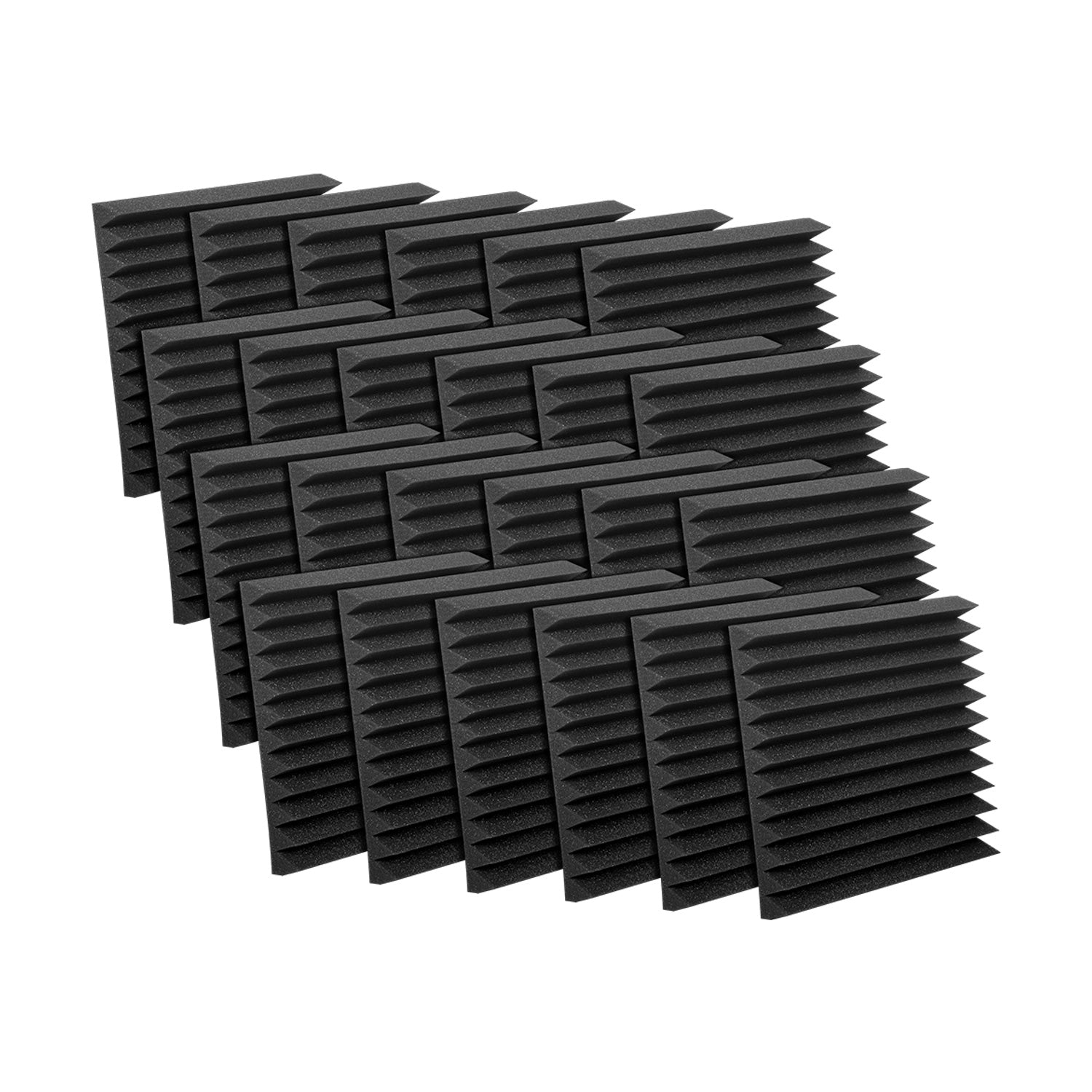 Auralex Studiofoam Wedgies - 1x1 Foot Acoustic Absorption Panels (Charcoal / Box of 24)