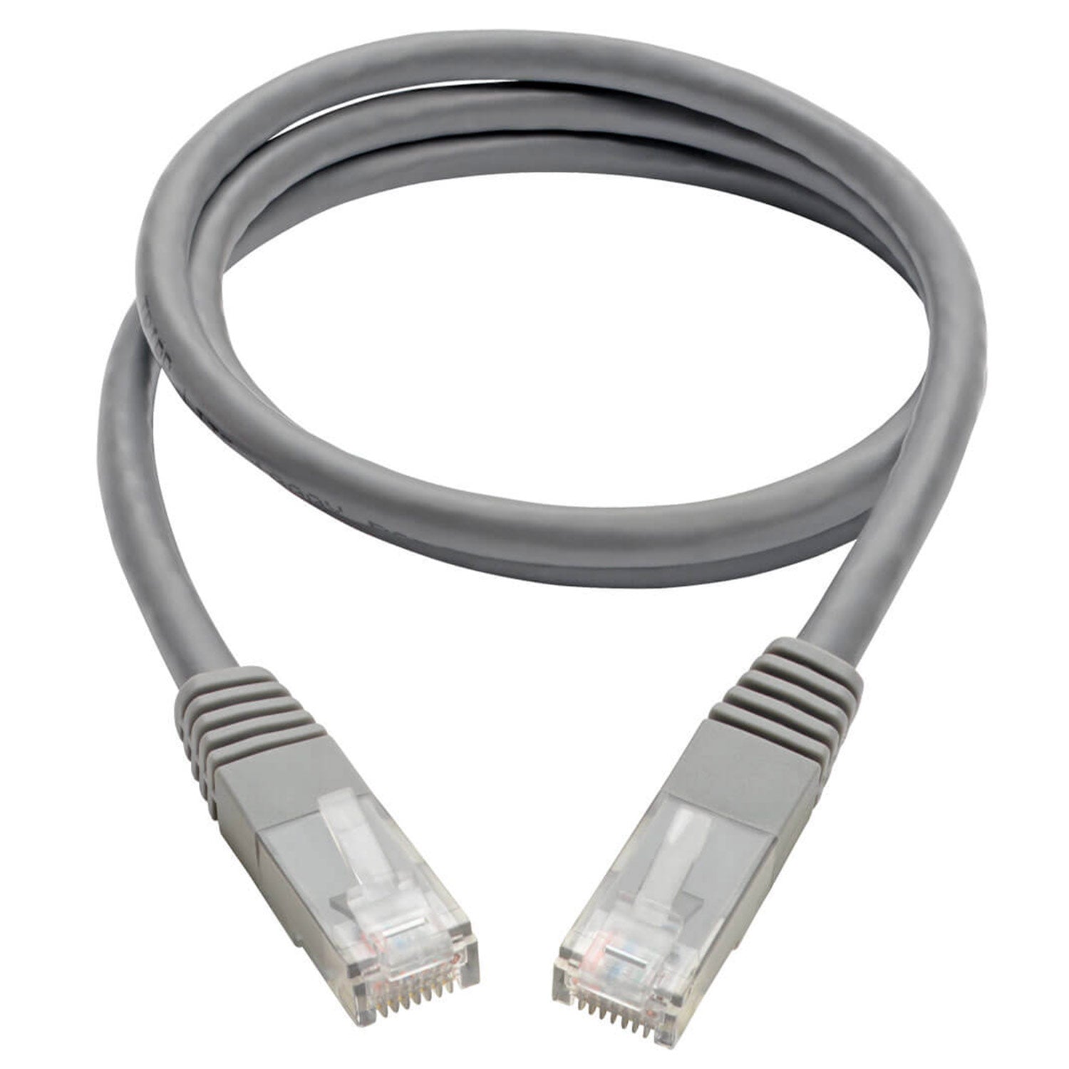 Tripp Lite N200-003-GY - Premium Cat5/5e/6 Gigabit Molded Patch Cable, RJ45 M/M 550MHZ Gray 3 Feet