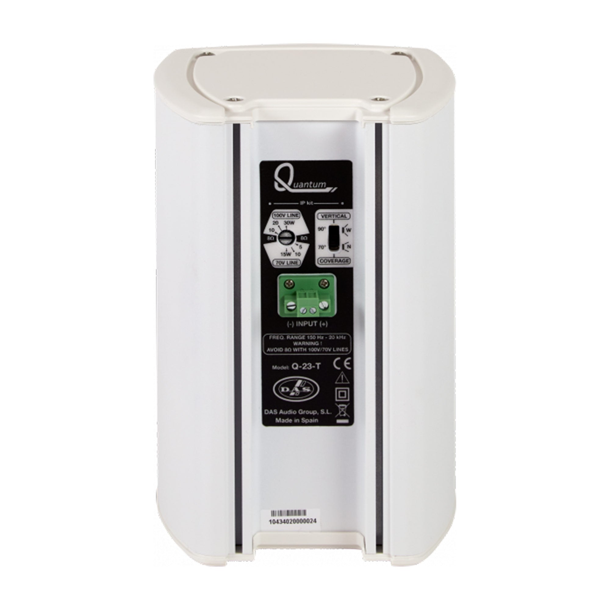 DAS Q-23-TW - Dual 3-Inch Full-Range 70/100V Install Loudspeaker (White)