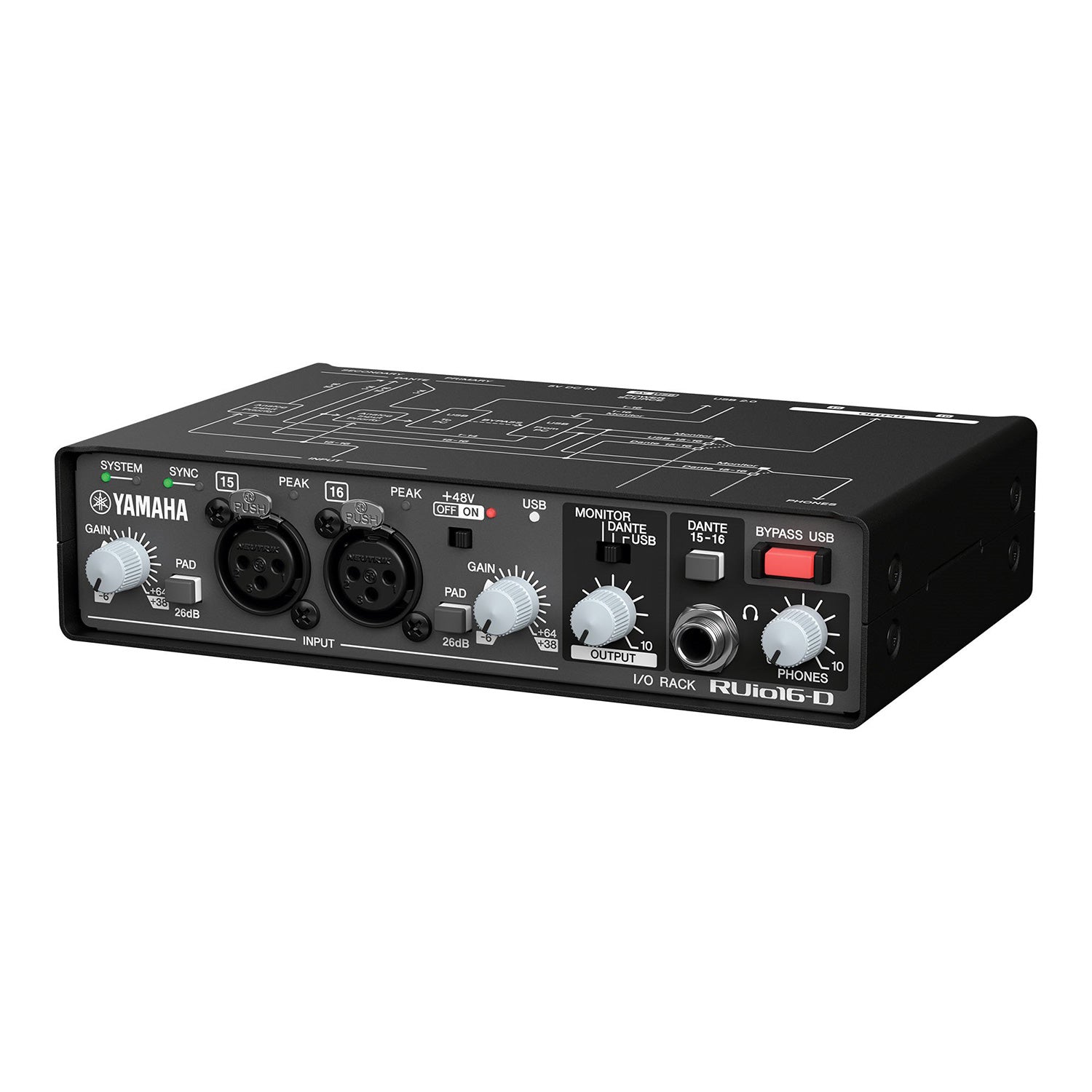 Yamaha RUio16-D - Dante / Analog / USB Audio Interface