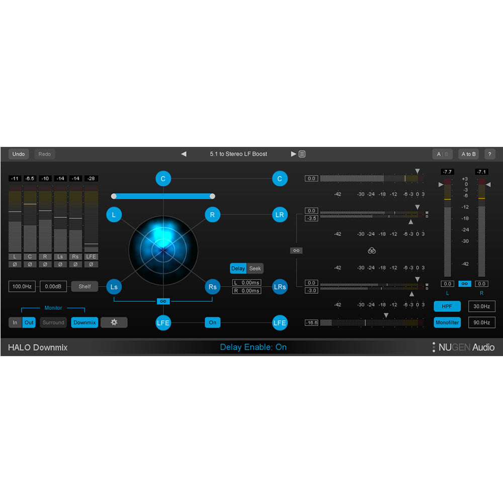 NUGEN Audio Halo Downmix - 5.1/7.1 to Stereo Converter Plugin (VST/AU/AAX)