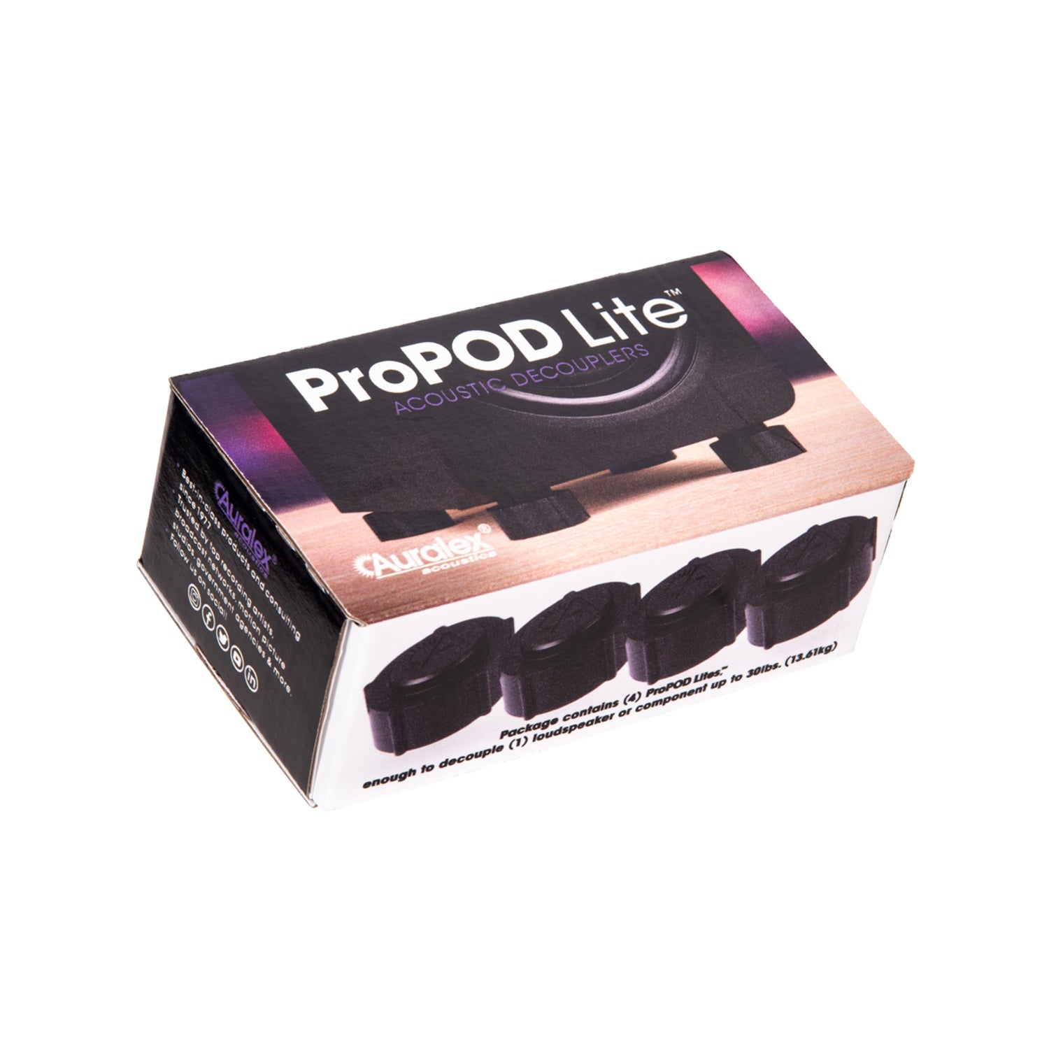 Auralex ProPOD Lite - Studio Monitor Acoustic Decouplers (4 Pack)