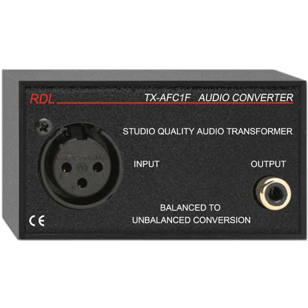 RDL TX-AFC1F Studio Quality Audio Format Converter - Balanced to Unbalanced Transformer