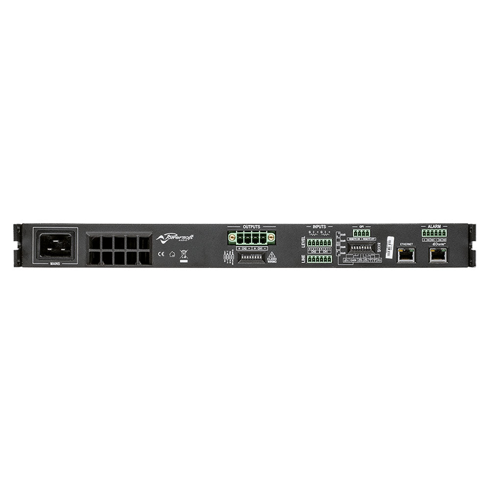 Powersoft Duecanali 804 DSP+D - 2-Channel Install Power Amplifier with DSP and Dante