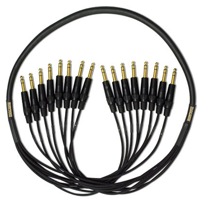 Mogami Gold 8 TRS 1/4" - TRS 1/4" 8-Channel Snake with Gold Contacts + 2932 Cable - 10 feet