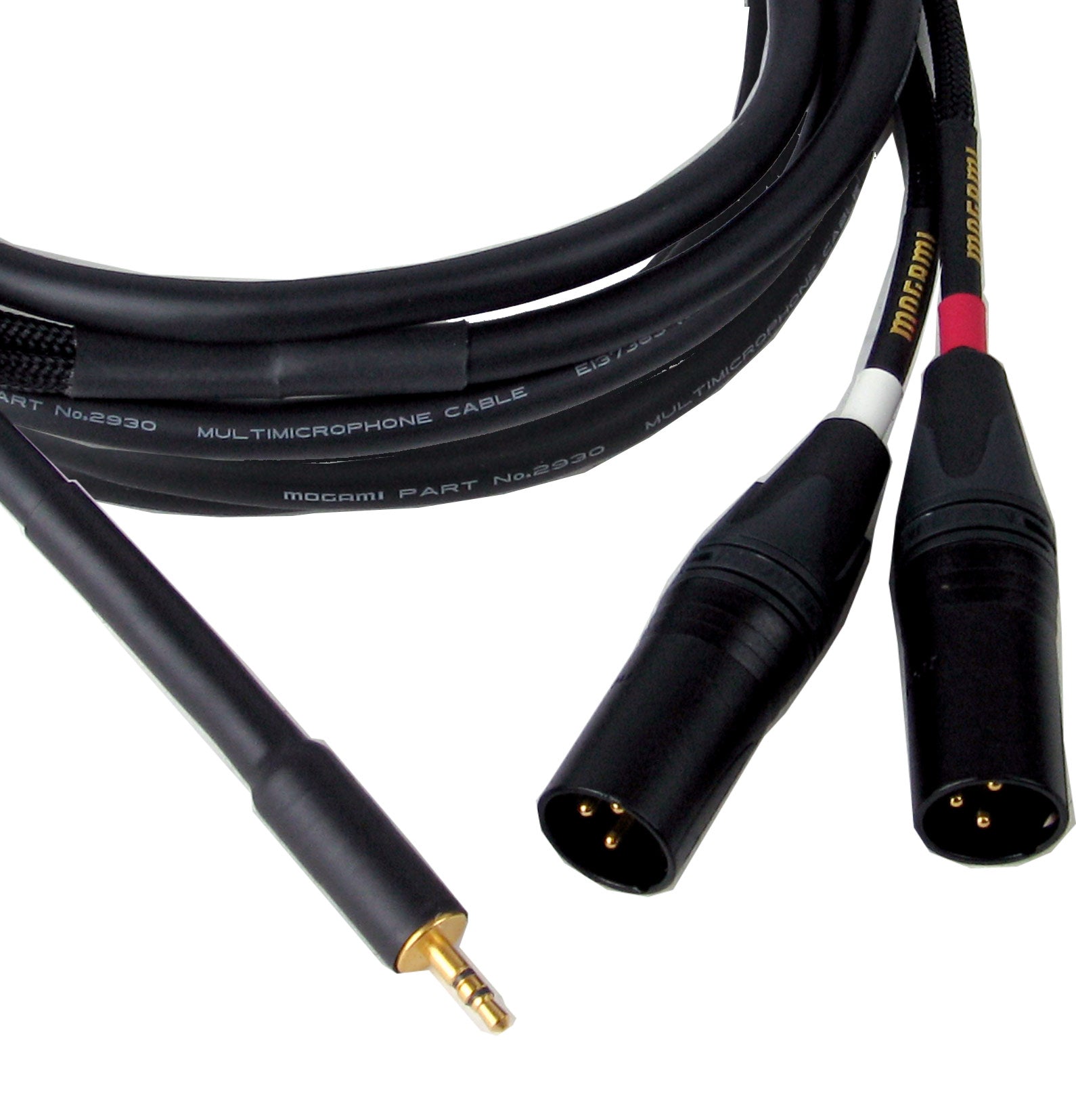 Mogami Gold PurePatch 3.5 Mini to Dual XLR Male Cable (15 Foot)