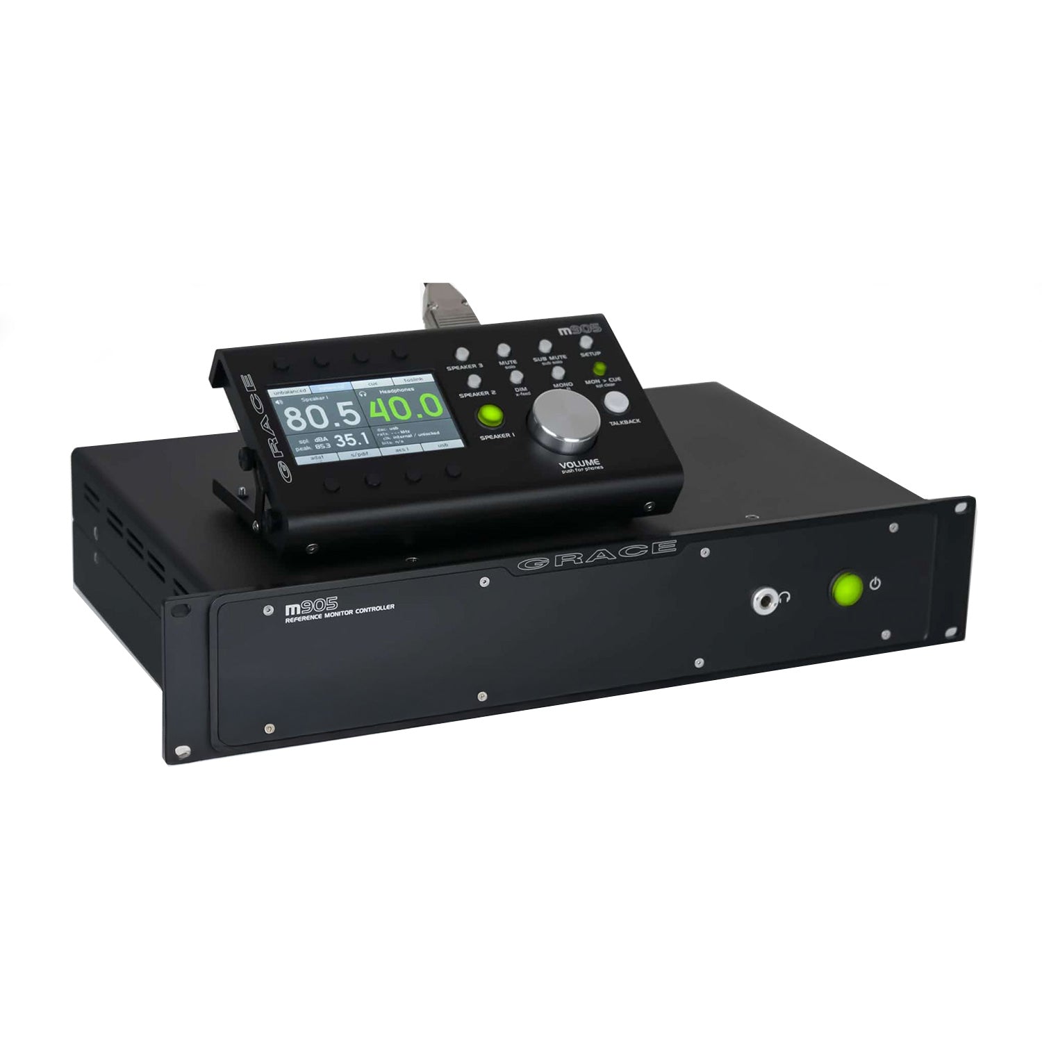 Grace Design m905 High Fidelity Stereo Monitor System (Analog and Digital Inputs) - Black