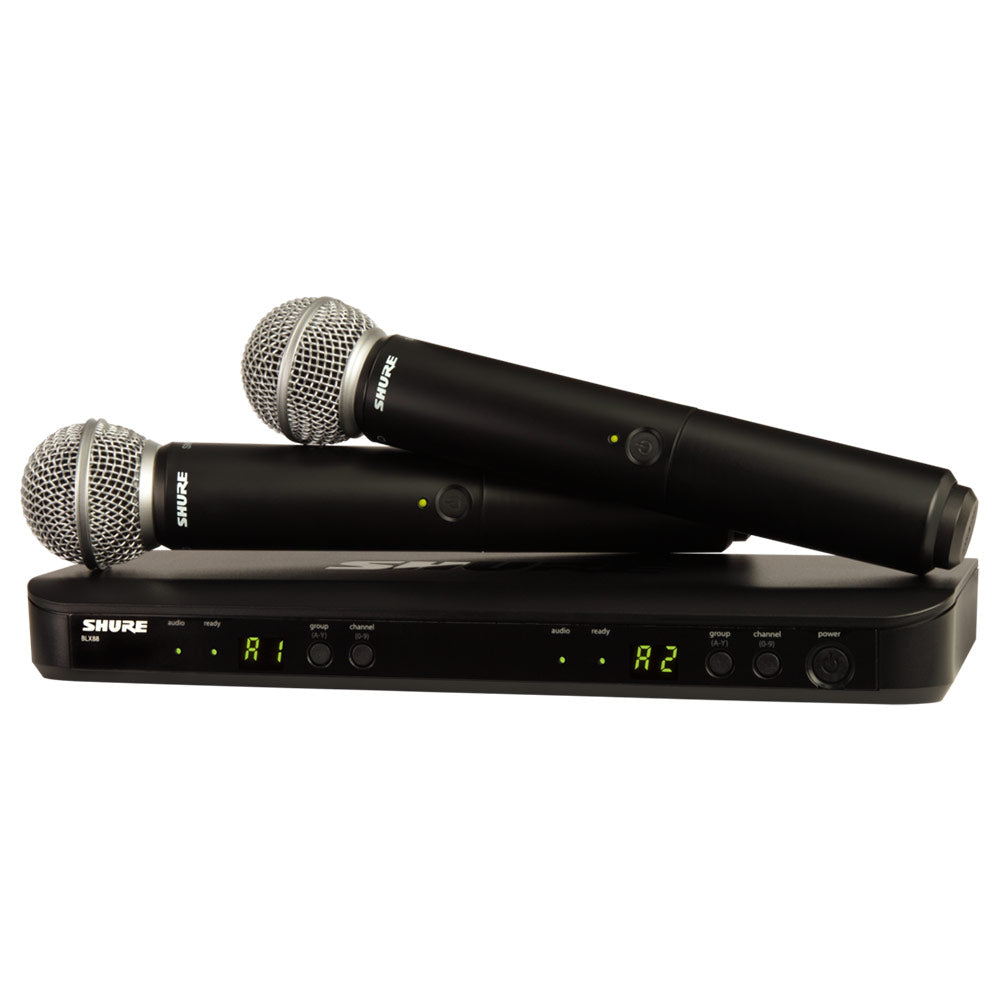 Shure BLX288/SM58-H10 Wireless Dual Vocal System with Two (2) SM58 (H11 Band - 572-596 MHz)
