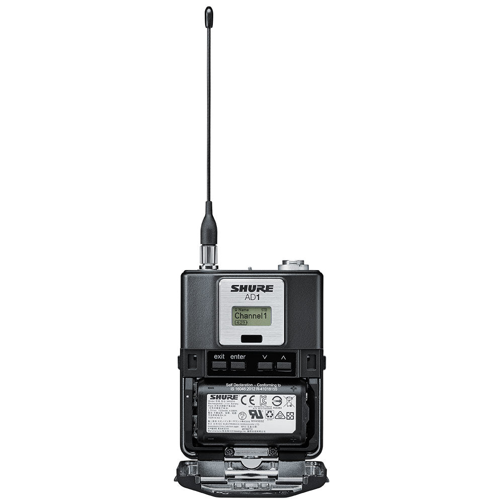 Shure AD1 Axient Digital Bodypack Transmitter (K54 Band / 606-663 MHz / TA4)