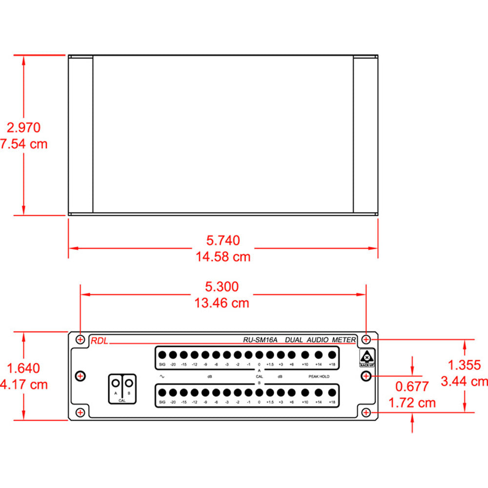 RDL RU-SM16A 2-Channel Audio Meter