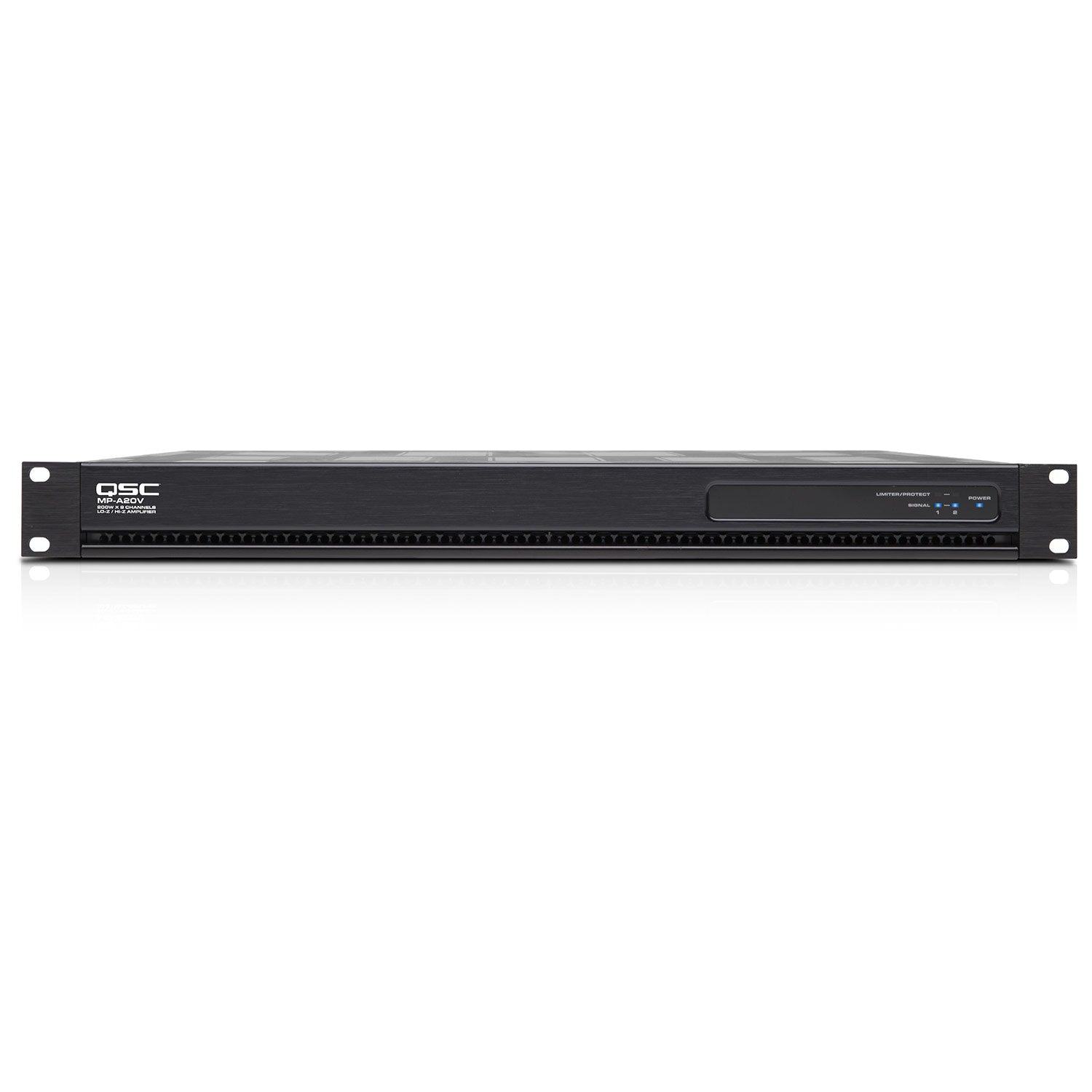 QSC MP-A20V Two-Channel Hi-Z/Low-Z Install Power Amplifier