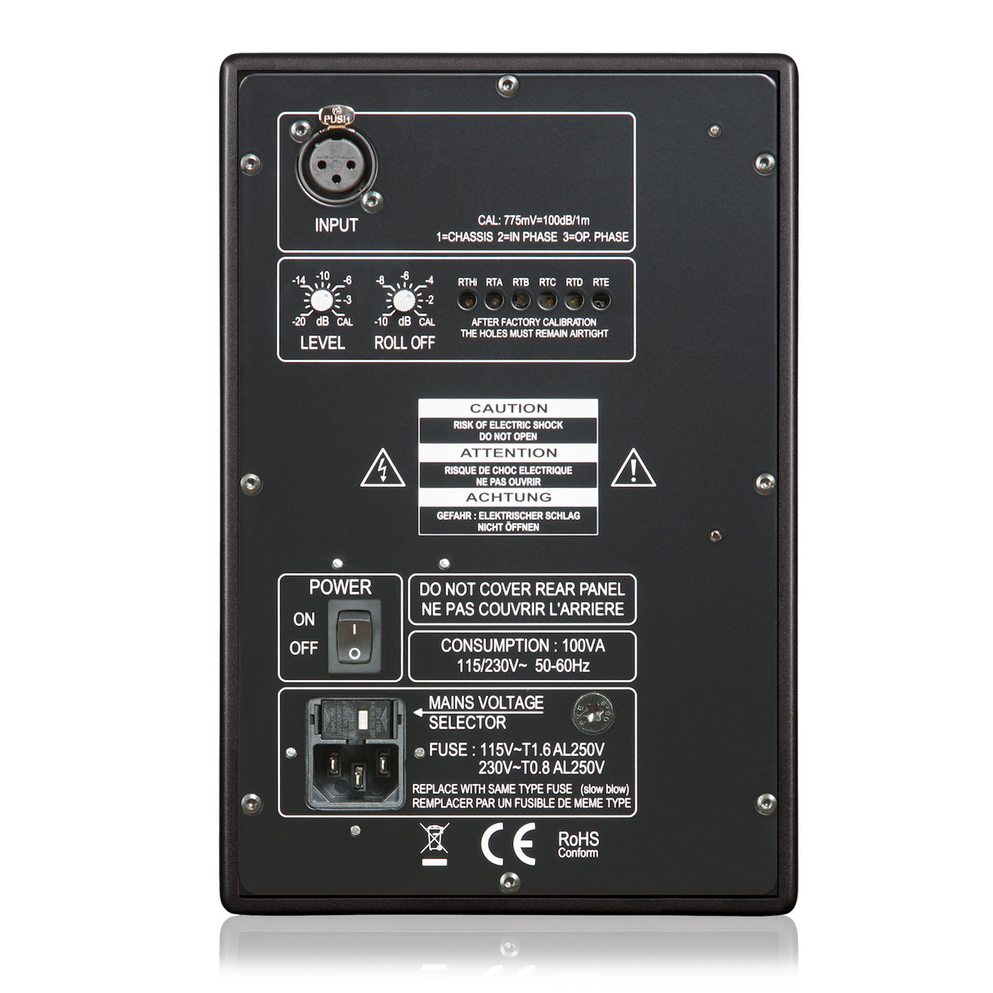 PSI Audio A14-M Studio - Compact Two-Way Studio Monitor (Black)