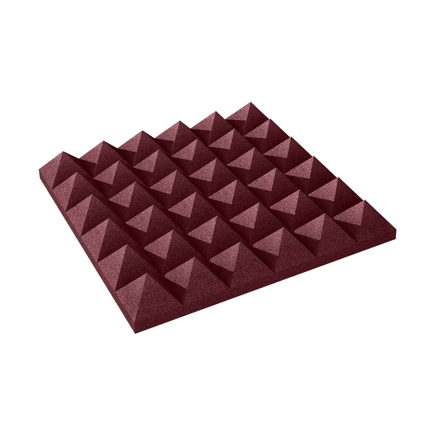 Auralex 4" StudioFoam Pyramid - 2x2 Foot Absorption Panel (Burgundy / Box of 6)
