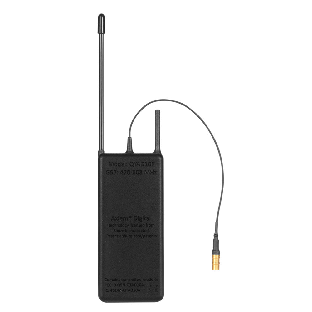 Shure Q5X QT-AD10P PLAYERMIC Flexible Rubber Bodypack Transmitter (G56 Band / 470-636 MHz)